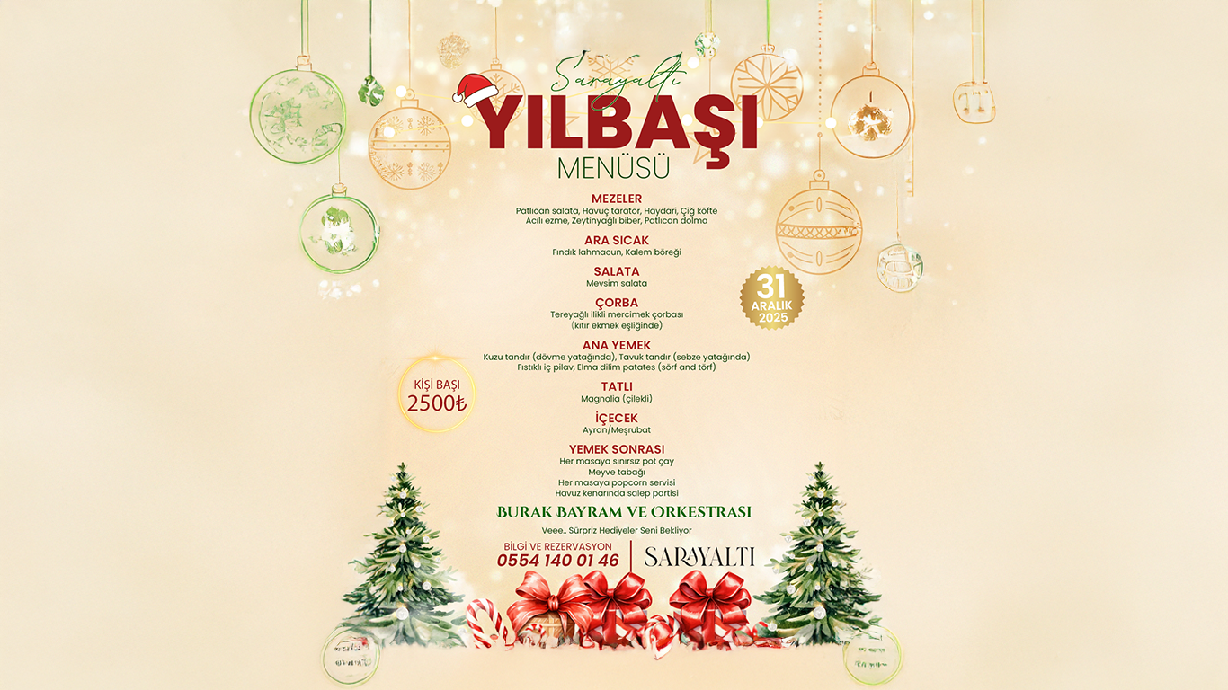 Sarayaltı Yılbaşı Menüsü